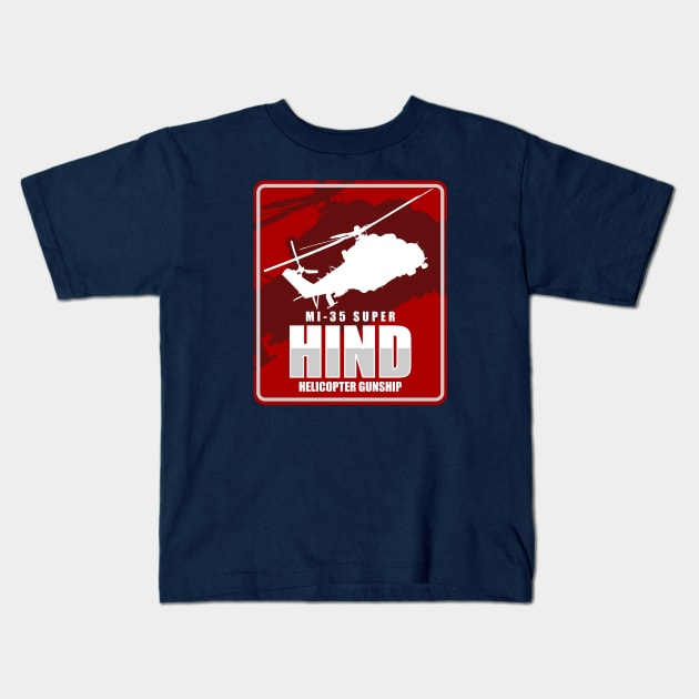 Mi-35 Super Hind Kids T-Shirt by Tailgunnerstudios